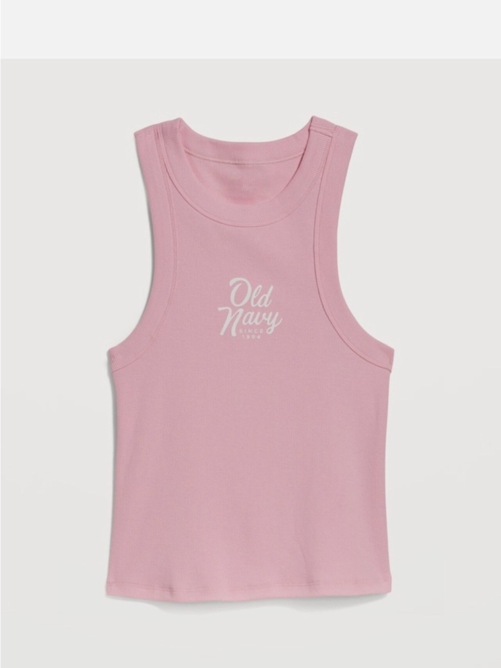 Old Navy Light Pink Ribbed Scoop Tank